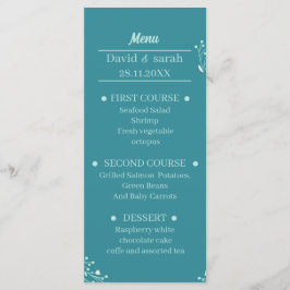 Menu Janto de Casamento Personalizado Simples