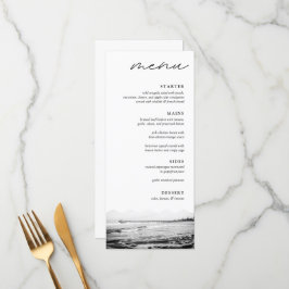 Menu Janto de Casamento Preto e Branco da Praia de Manh