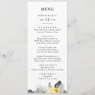 Menu Janto de Casamento Tropical Moderno