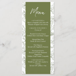 Menu Janto de Casamento Verde da Elegante Floral Botâni