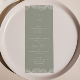 Menu Janto de Casamento Verde Semi Floral Sage