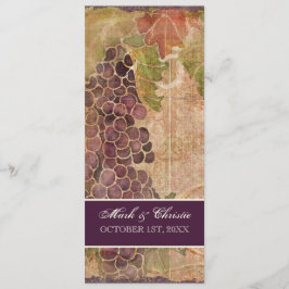 Menu Janto de Casamentos de Vinhas de Uvas Vencido