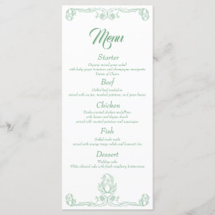 Menu Janto de Casamentos Elegantes - Filigre Rosa