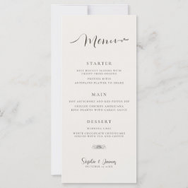 Menu Janto de Casamentos Minimalista Moderno