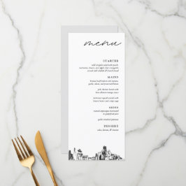 Menu Janto de Casamentos Modernos de Houston Texas