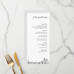 Menu Janto de Casamentos Modernos do Spokane Skyli