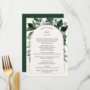 Menu Janto de ensaio botânico de cor aquosa moderna