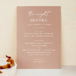Menu Janto de ensaio cor-de-rosa | Noite Antes do Moder<br><div class="desc">Celebrar "A Noite Antes" com elegância subestimada usando este menu de janto de ensaio rosa-rosado minimalista. Apresentando um layout moderno limpo e tons pastéis macios, este cardápio editável é perfeito para jantas de ensaio de primavera ou verão com um tema romântico ou contemporâneo. Ideal para noivas, anfitriões ou planejadores de...</div>