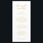 Menu Janto de Ensaio de Casamento, Amarelo Romântico Do<br><div class="desc">Janto de Ensaio de Casamento,  Romântico Amarelo Dourado Na noite anterior ao Menu. Fácil personalização e personalização para suas necessidades,  e seus convidados de janto ficarão entusiasmados quando eles virem esse menu de janto perfeito e na moda.</div>