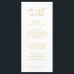 Menu Janto de Ensaio de Casamento, Amarelo Romântico Do<br><div class="desc">Janto de Ensaio de Casamento,  Romântico Amarelo Dourado Na noite anterior ao Menu. Fácil personalização e personalização para suas necessidades,  e seus convidados de janto ficarão entusiasmados quando eles virem esse menu de janto perfeito e na moda.</div>