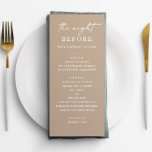 Menu Janto de ensaio Taupe | Noite Neutra Antes<br><div class="desc">Elegante janto de ensaio de esportes para a noite anterior ao casamento. Este modelo bege-enfumaçado minimalista e editável é ideal para temas de casamento neutros,  boho ou rústicos. Possui um tom suave e natural perfeito para celebrações modernas ou inspiradas na Terra. Matando papelaria de casamento disponível na minha loja.</div>