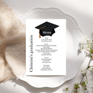 Menu janto de Festa de formatura preto e branco ca