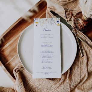 Menu Janto de Flor Selvagem Multicolor Moderno