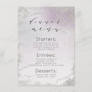 Menu Janto de Fosco de folhas Lavandas de prata roxa