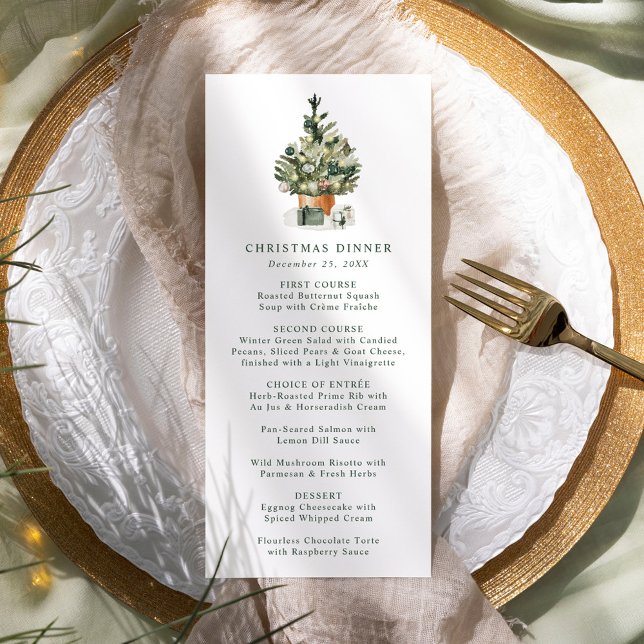 Menu Janto de Natal da Árvore de Natal Elegante Waterco (Criador carregado)