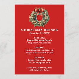 Menu Janto de Natal Elegante Wreath
