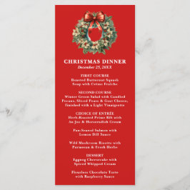 Menu Janto de Natal Elegante Wreath