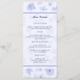 Menu Janto de Nomes de Convidado das Flores Neutrais El