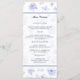 Menu Janto de Nomes de Convidado das Flores Neutrais El