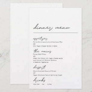 Menu Janto de Ocasião de Script Simples de Orçam