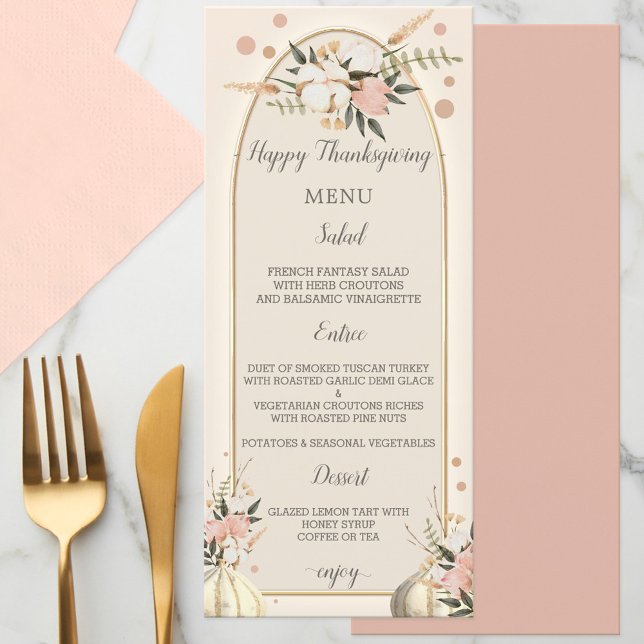 Menu Janto de outono de Ação de Graças da Aquarela (Criador carregado)