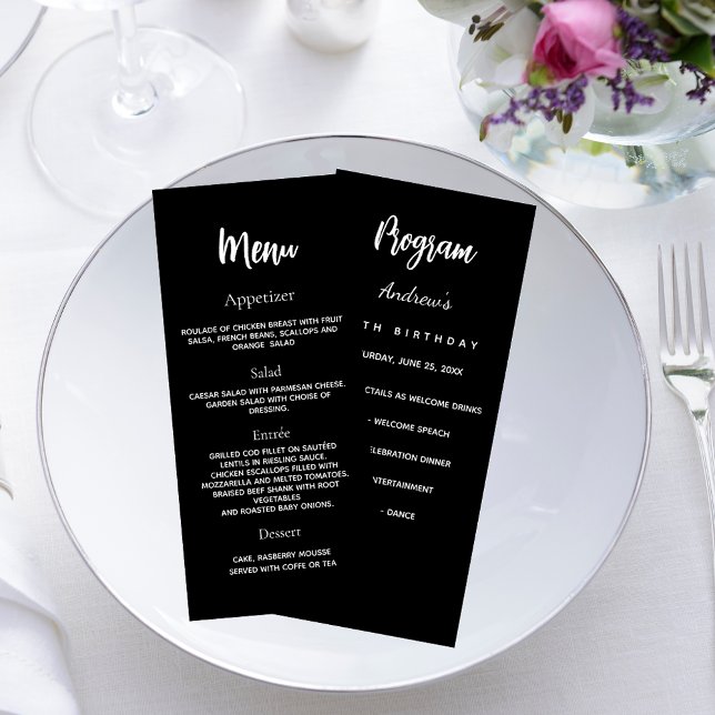 Menu janto de partes do programa branco preto (Criador carregado)
