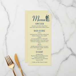 Menu Janto de Recepção de casamento de noiva de Vintage