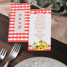 Menu Janto de Recepções de casamento de Girassol de Out
