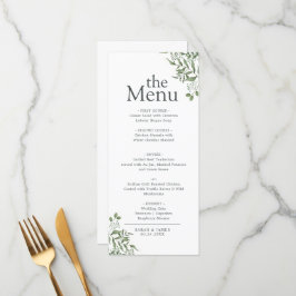 Menu Janto de Saídas de Eucalyptus Elegante em Orçament