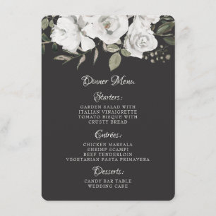 Menu Janto Dourado Vintage Cherish White Floral e Rosa