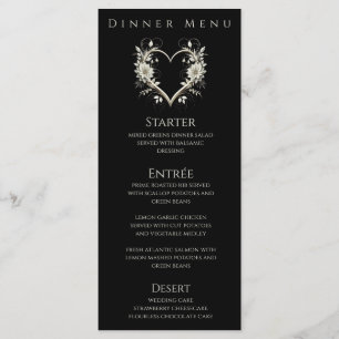 Menu janto e Bar - Flores Modernas com Coração
