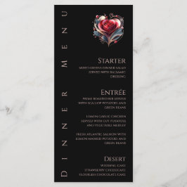 Menu janto e Bar - Rosa Forma Coração Moderna