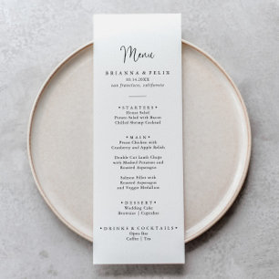 Menu Janto Elegante de Script de Caligrafia