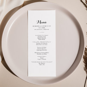 Menu Janto espanhol minimalista