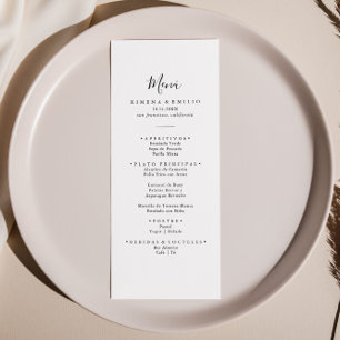 Menu Janto Espanhol Minimalista Simples