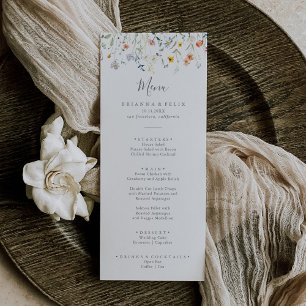 Menu Janto Floral Multicolorido Selvagem