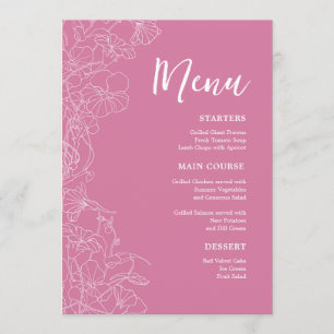 Menu Janto Floral Rosa