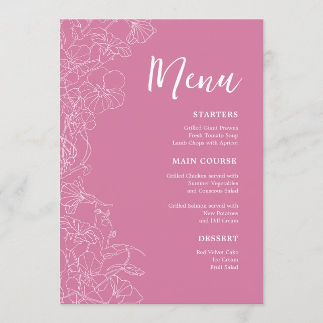 Menu Janto Floral Rosa (Frente)