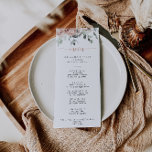 Menu Janto Floral Rosa Rosa Rosa Clássica Rosa Ros<br><div class="desc">Este clássico cartão de janto floral rosa rosado poeirento é perfeito para um casamento rústico. O design apresenta elegantes rosas rosa poeirentas e poeirentas e folhagem verde,  perfeitamente reunidas em belos buquês. Este menu pode ser usado para recepção de casamento,  janto de ensaio,  chá de panela ou qualquer evento.</div>
