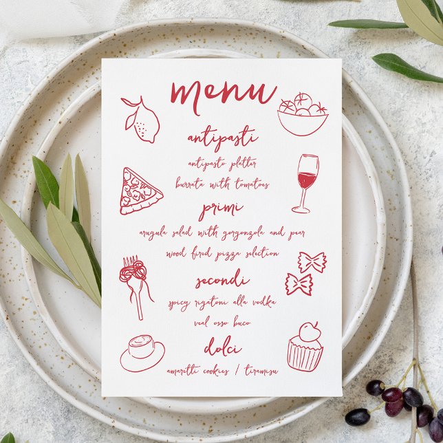 Menu Janto italiano Dolce Vita Handwrite (Criador carregado)