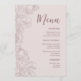 Menu Janto Mauve Rosa Floral