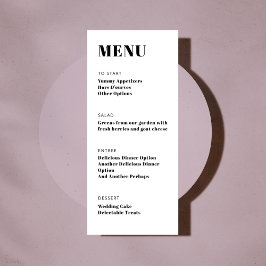 Menu Janto Mínimo Negro Branco Bold