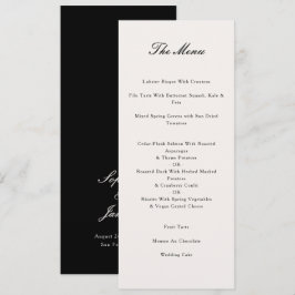 Menu Janto Negra Elegante Calliografia