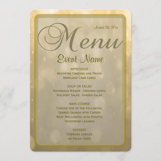 Menu janto | Ouro Bokeh (Frente)