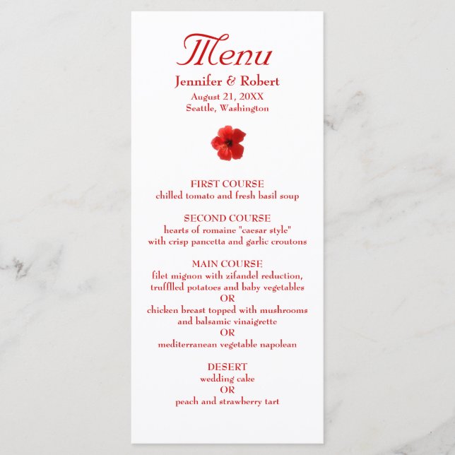 Menu Janto Red Hibiscus (Frente)