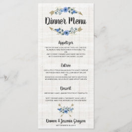 Menu Janto Rustic Boho Arrows & Floral Wedding