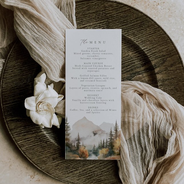 Menu Janto Rustic Mountain Wedding (Criador carregado)