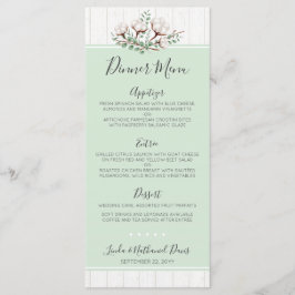 Menu Janto Rustic Southern Cotton & Wood Wedding