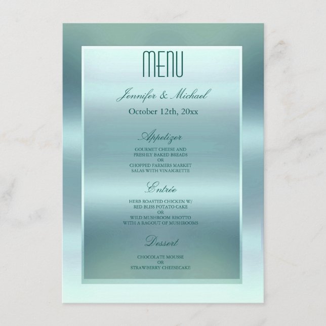 Menu janto | Satin Teal (Frente)