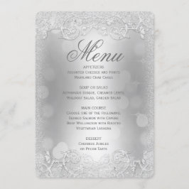 Menu janto | Silver Faux Glitter